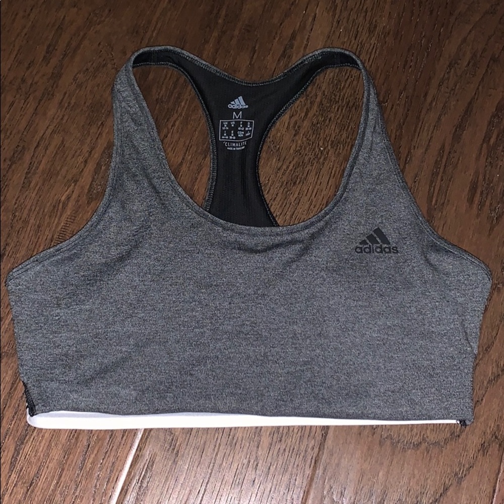Grey no padding adidas sports bra